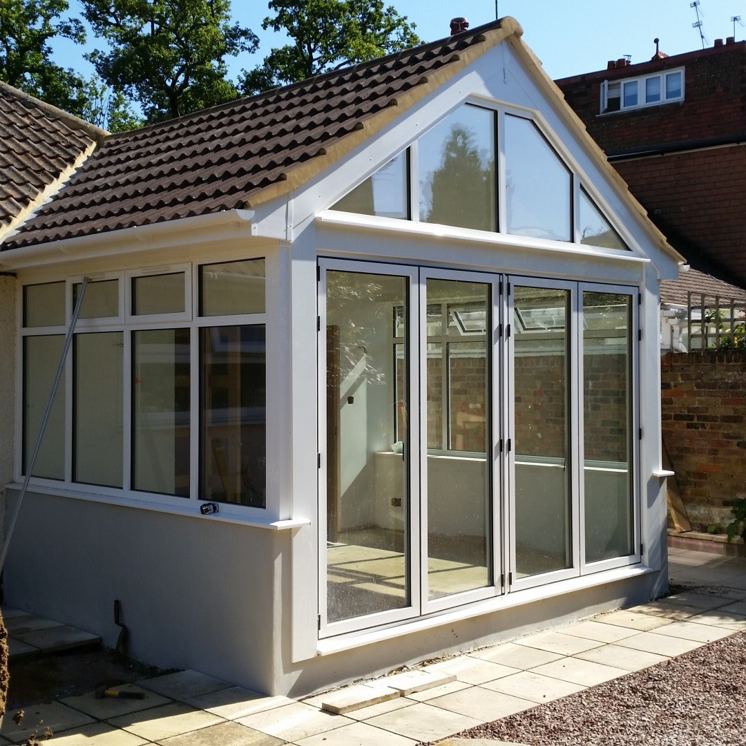 Sunroom with Aluminium Windows and Bifold Doors